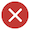 Rejected icon; a dark blue circle with a white arrow that points to the left inside it