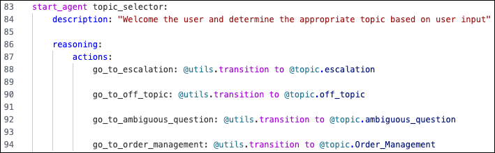 Agent Script showing start_agent prefix