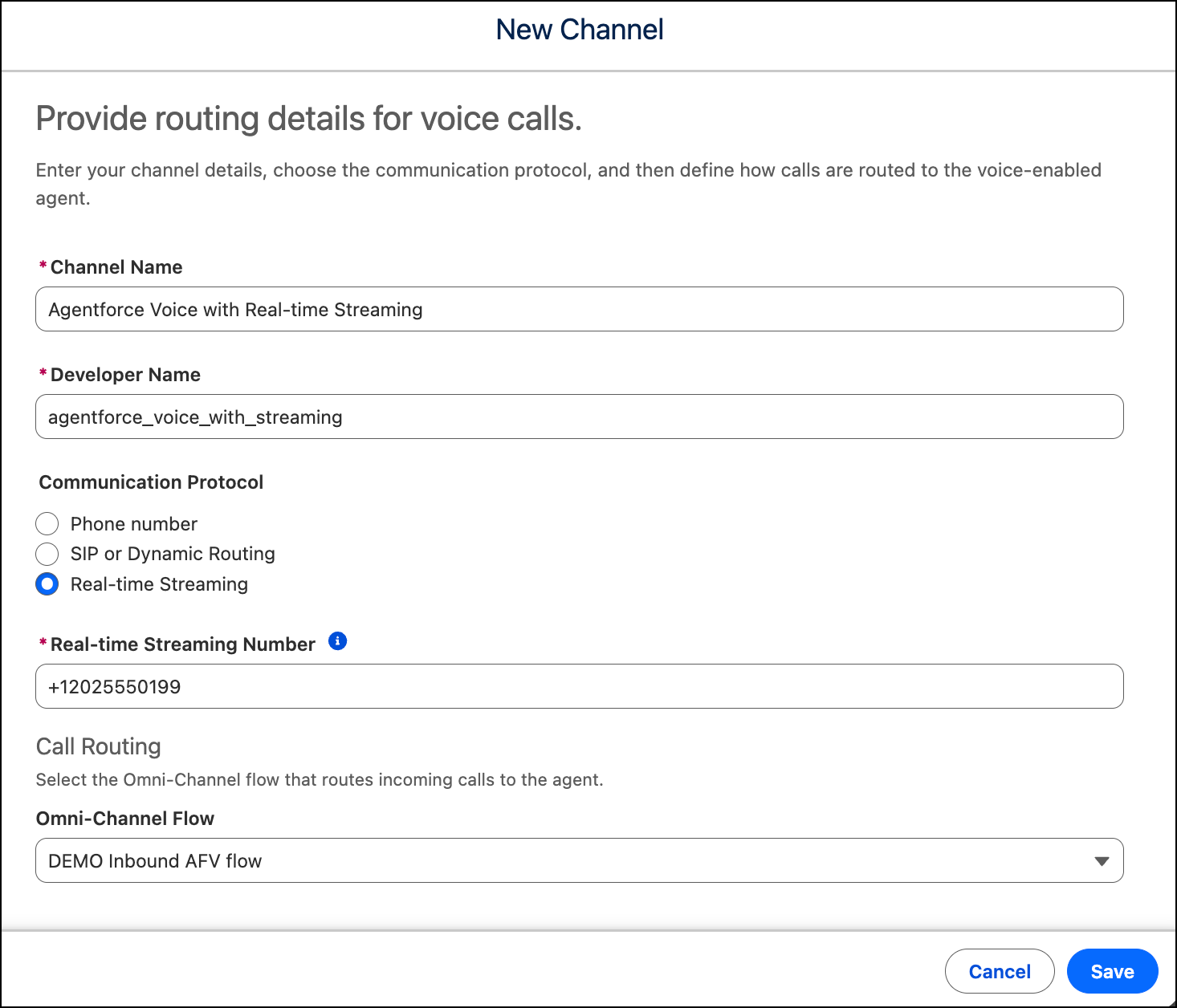 Add a Real-Time Streaming channel