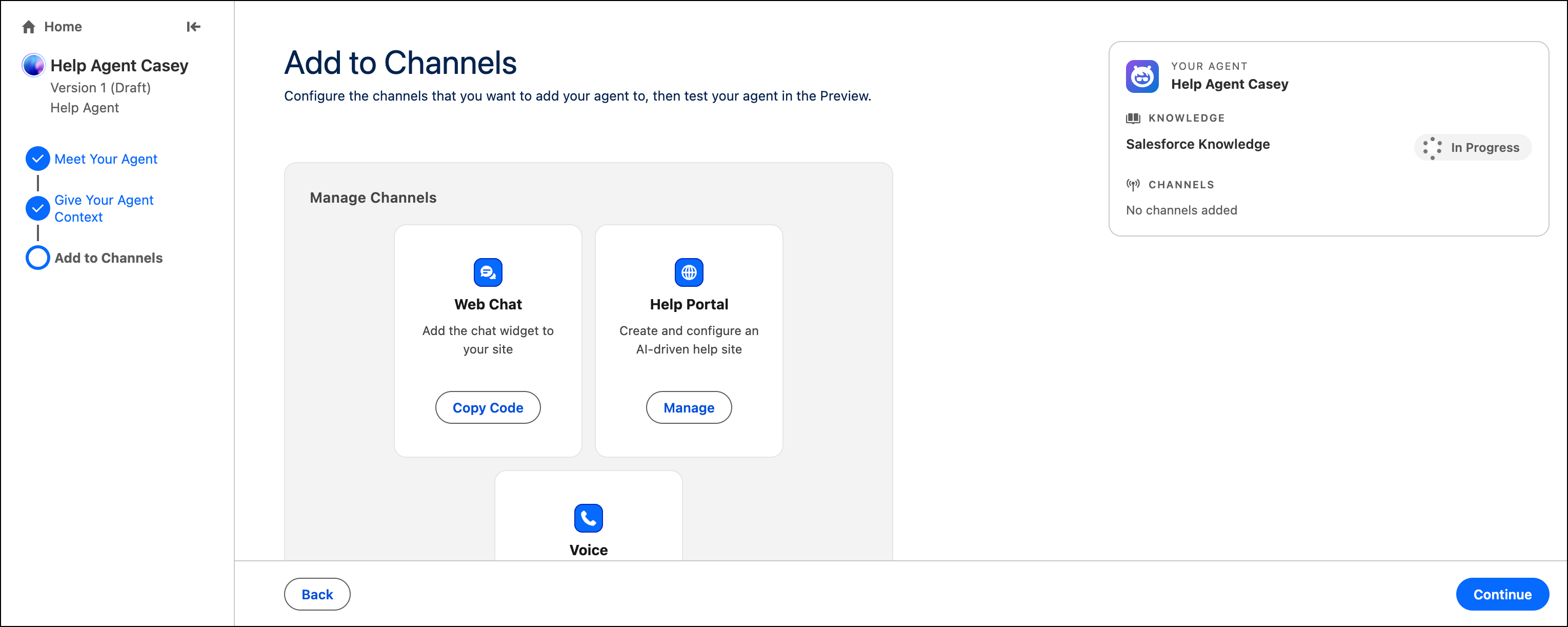 Add to Channels page