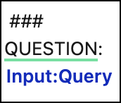 프롬프트 템플릿 명령의 Input:Query