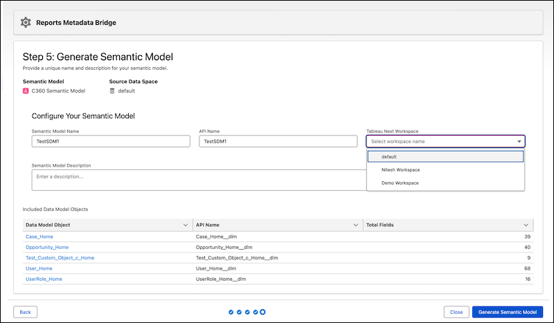Generate an extended semantic model