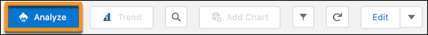 Run report and click the Analyze button.