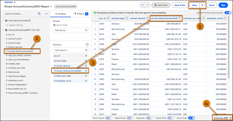 Rapporti multivaluta nei rapporti Data 360