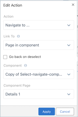 The Edit Action column in the Details dashboard page