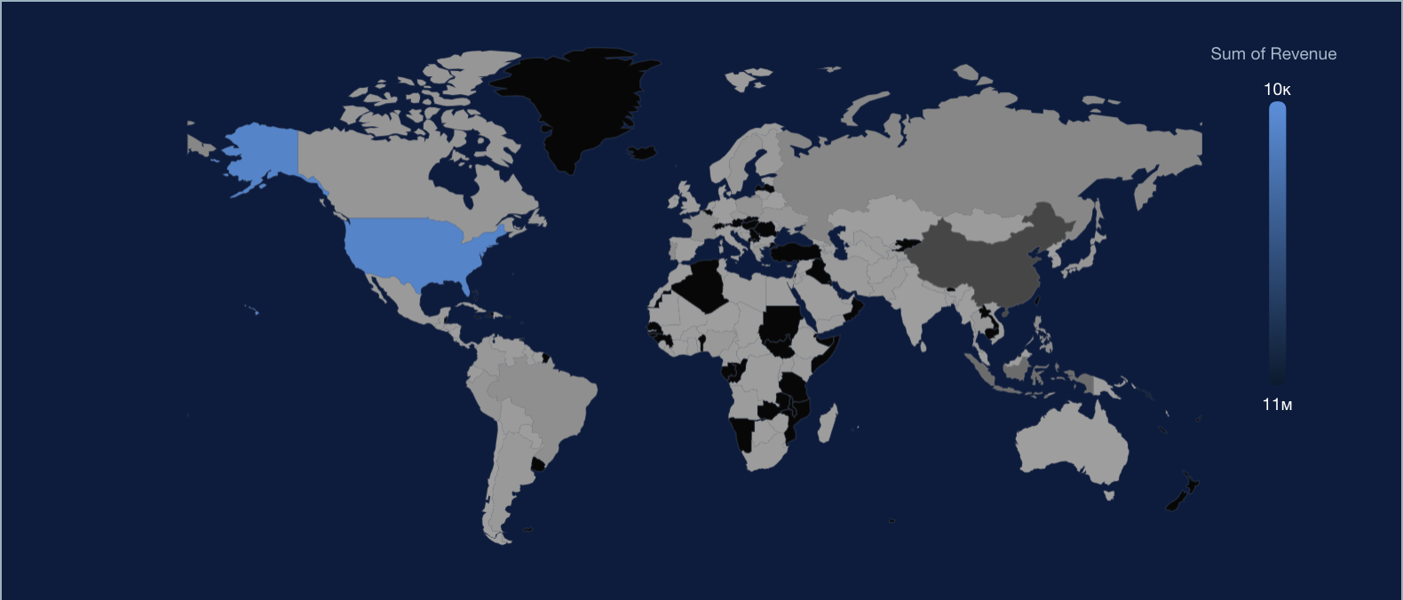 A world map on the Analytics data home page