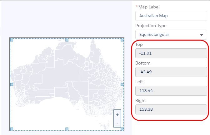 The boundaries appear in the map detail properties.