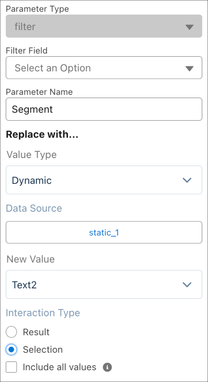 Dynamic parameter values