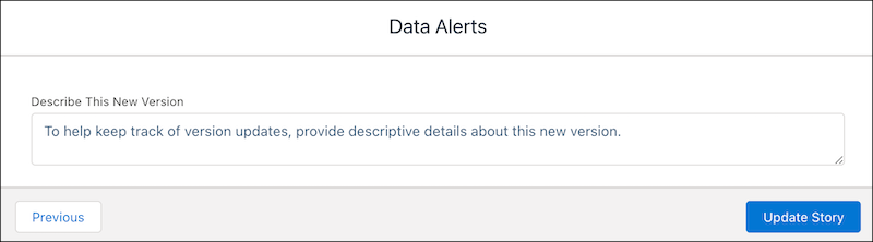 Quality Alerts - prompt to update the model