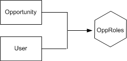 The Opportunity and User objects load data into the OppRoles dataset.