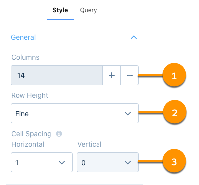 Adjusting repeater widget grid
