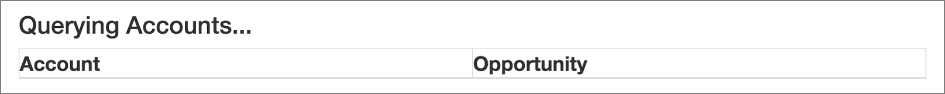 The Visualforce page says that it's querying accounts.