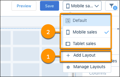 menu Dashboardlay-out