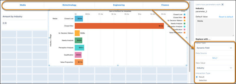Instrumentpanelfilter uppdaterar ett komponentdiagram