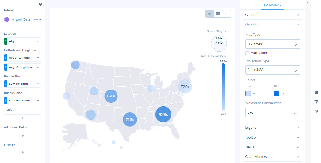 Analytics 地理地图图表