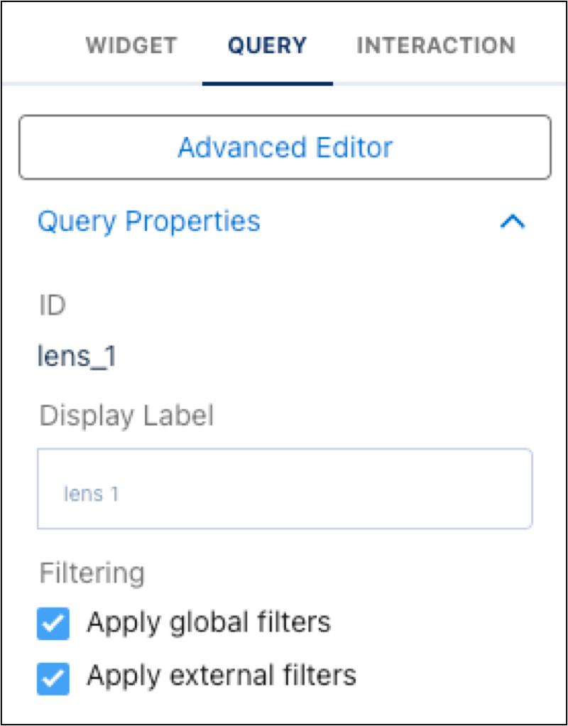 Configuración de filtro en la ficha Consulta.