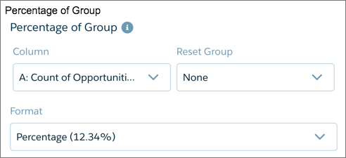 funzione di percentuale del gruppo