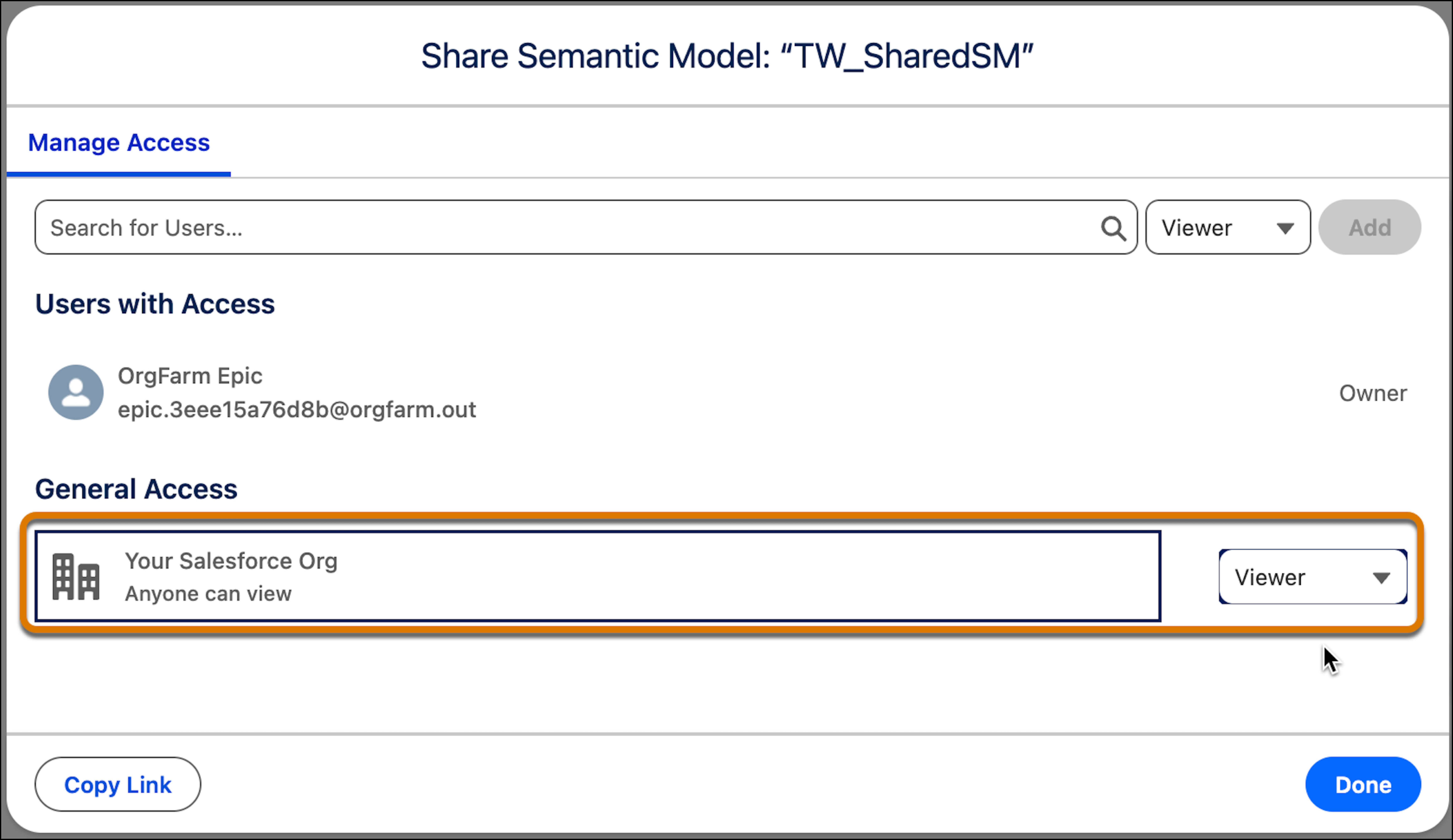 Share semantic model with all users