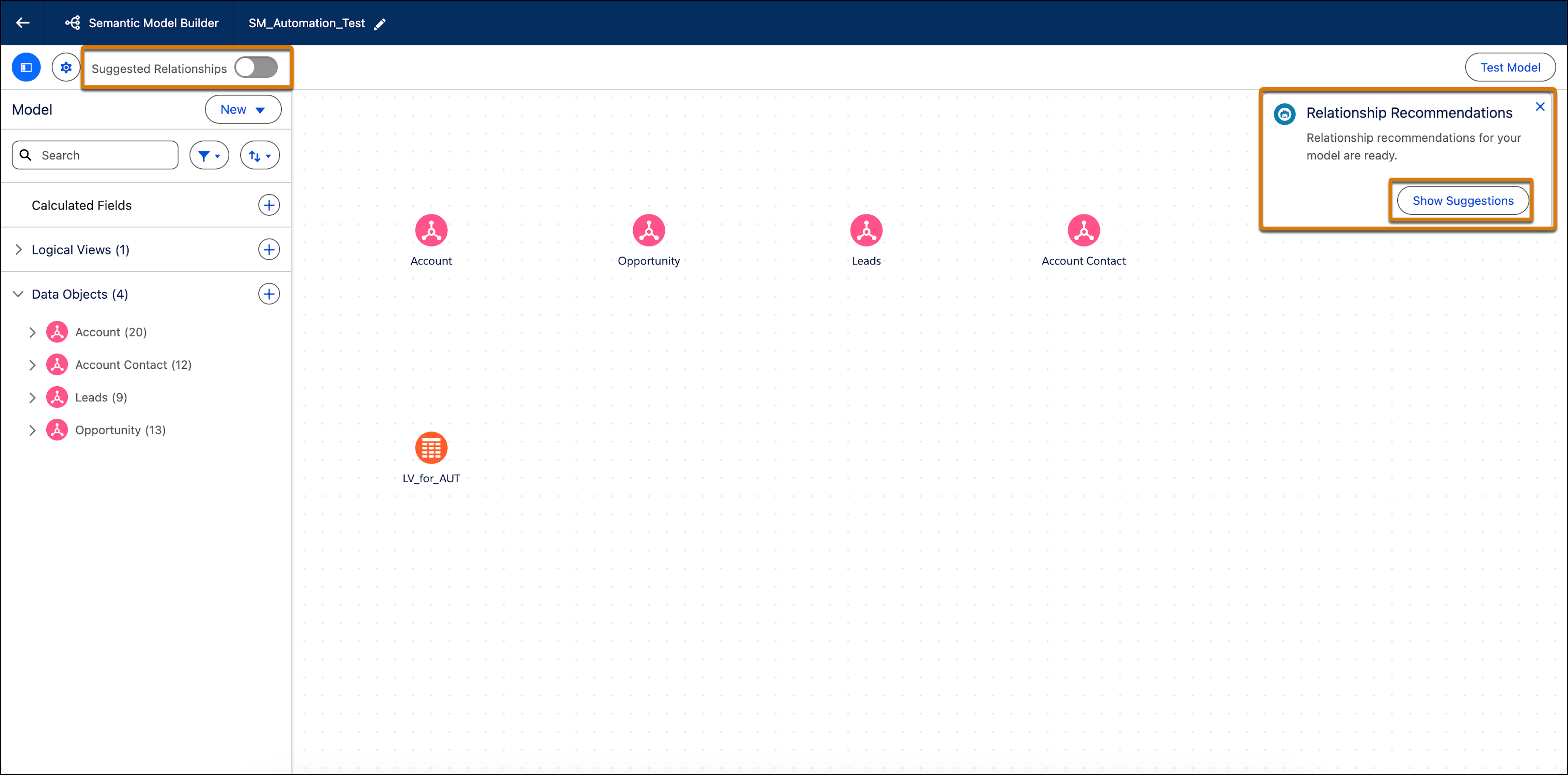Show AI suggestions
