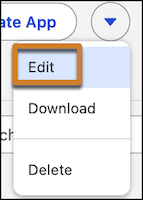 The Edit action for a template