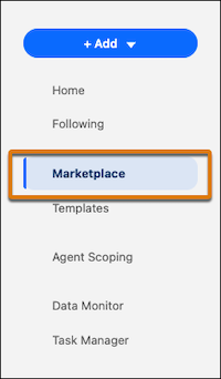 The Tableau Next Marketplace menu option.
