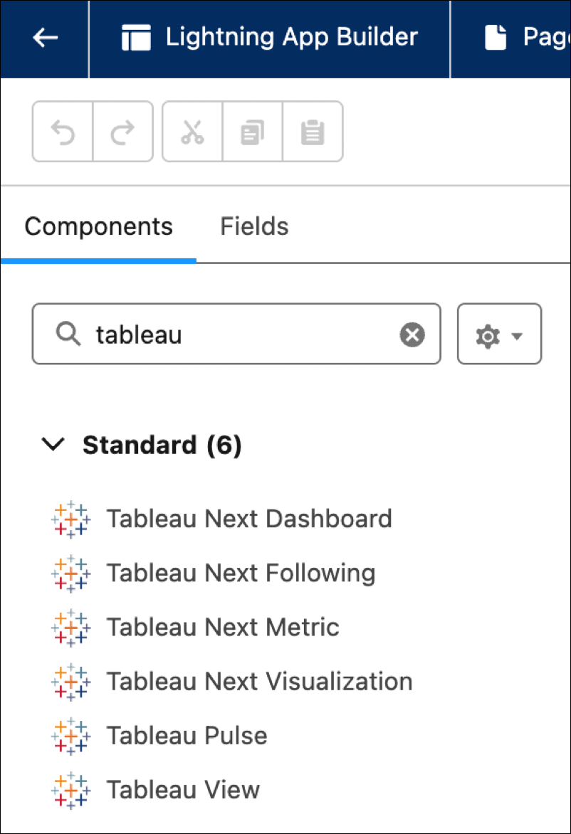 Tableau Next Lightning -verkkokomponentit