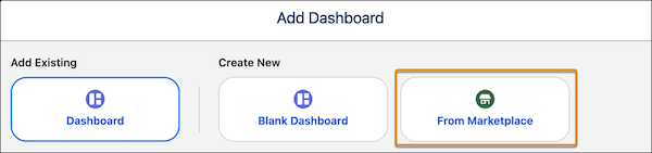 既存のテンプレートを使用して Tableau Next Marketplace を開き、ダッシュボードを作成します。