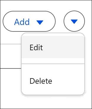 Adicionar menu suspenso com Editar e Excluir