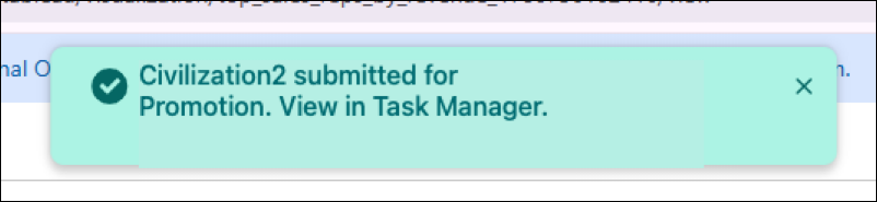 Banner with link to Task Manager.