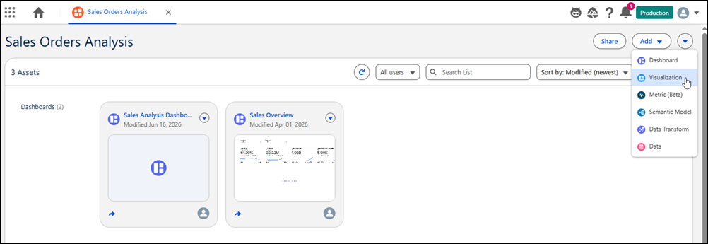 Create a visualization with Tableau Next Visualization Builder