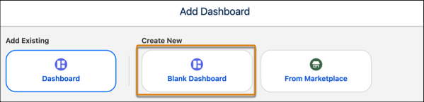 Create a blank dashboard