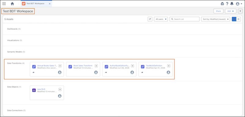 Access Batch Data Transforms