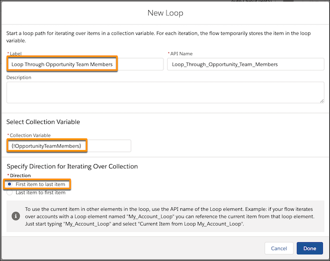 Required fields highlighted