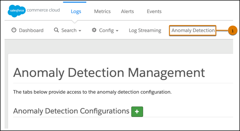 Anomaly Detection page in Log Center