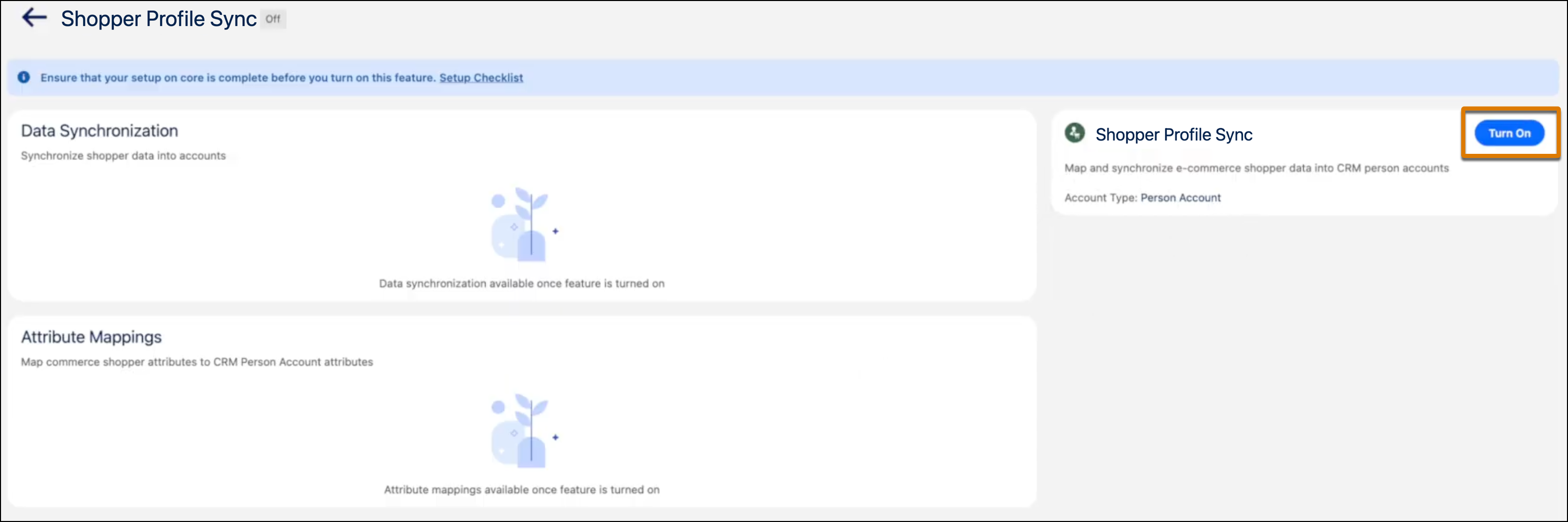 Turn on Shopper Profile Sync toggle