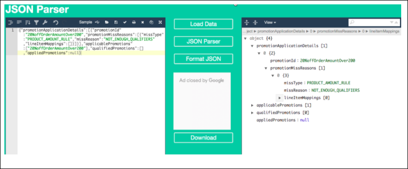 JSON Parser example