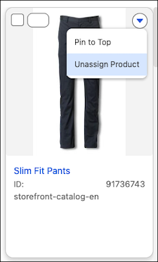 Unassign a product from a category