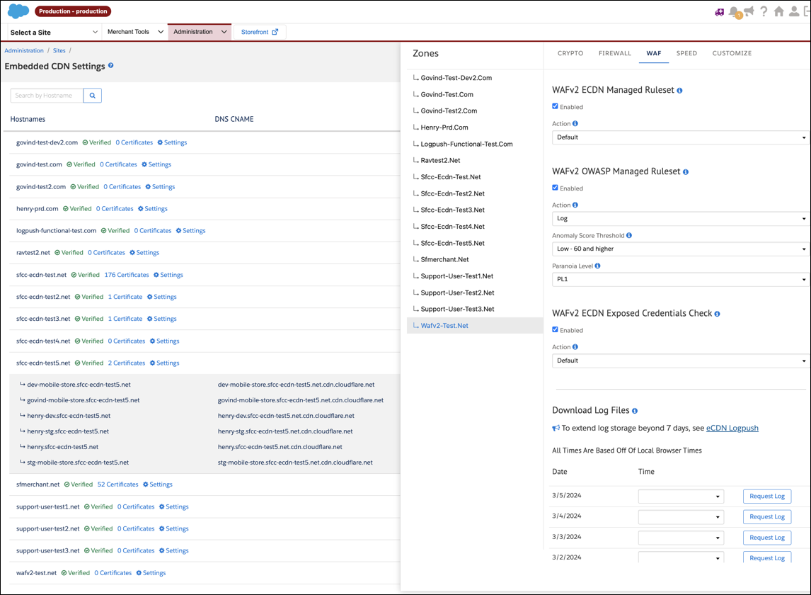 Embedded CDN Settings