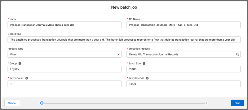 New batch job.