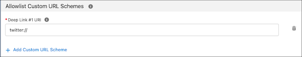 Allowlist Custom URL Schemes