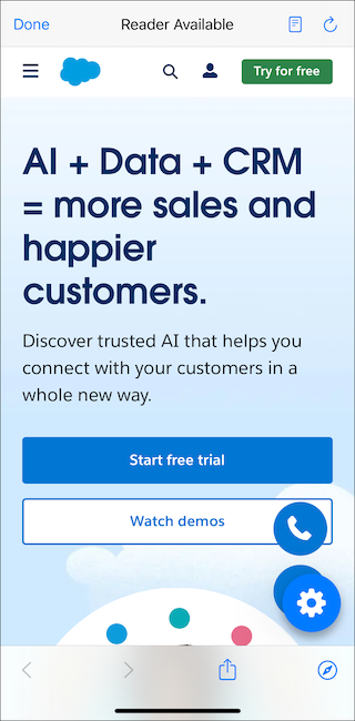 Open in app browser