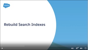 Rebuild Search Indexes title screen