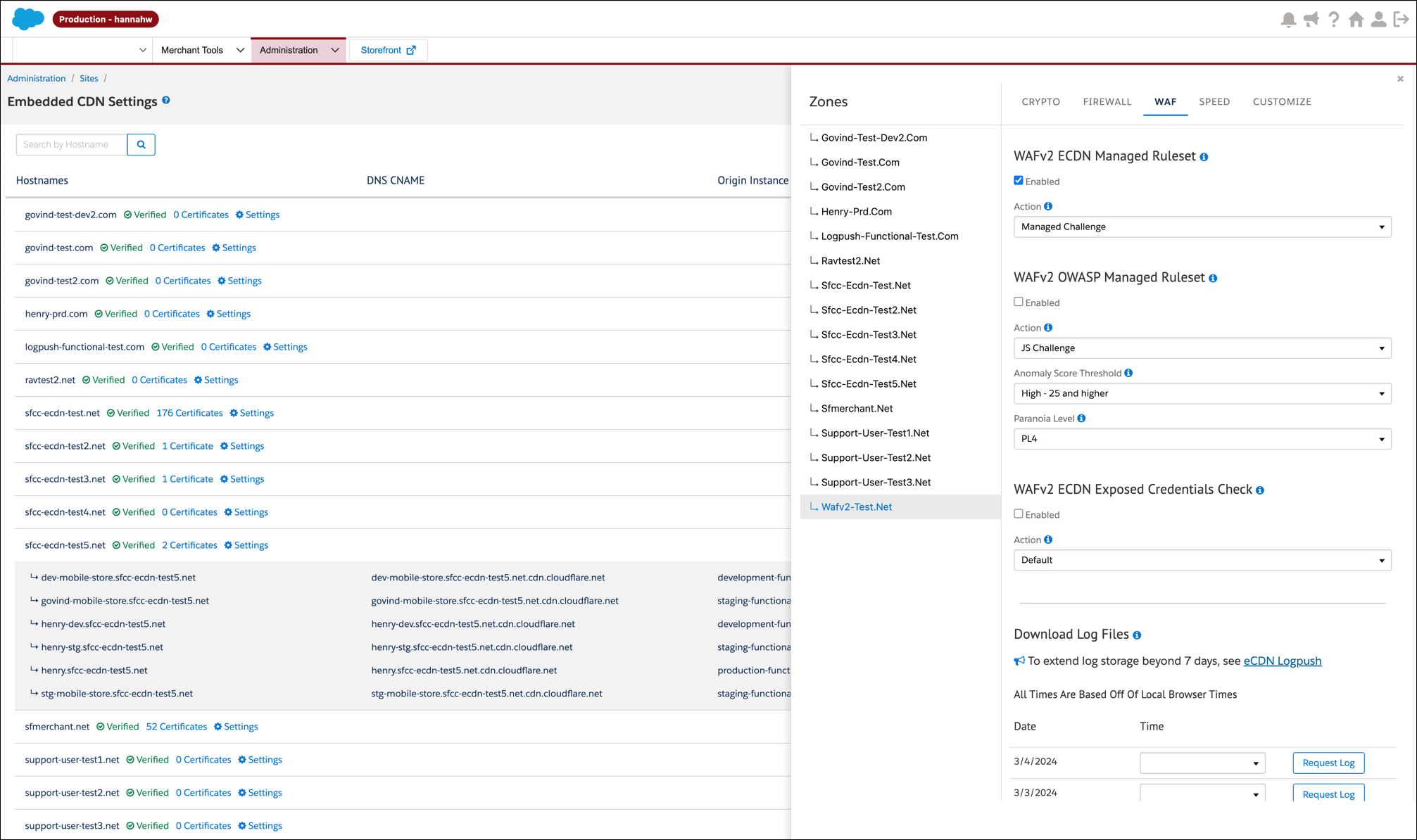Configuración de la CDN integrada
