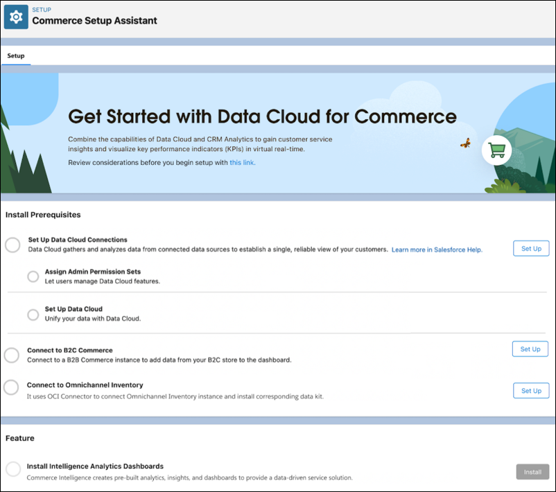 Data 360 per la configurazione di Commerce per B2C Store
