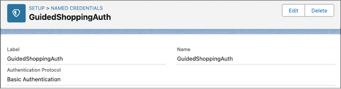 External credential for authentication