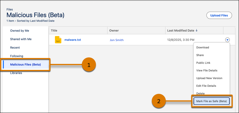 Malware Scanning for Salesforce Files (Beta)