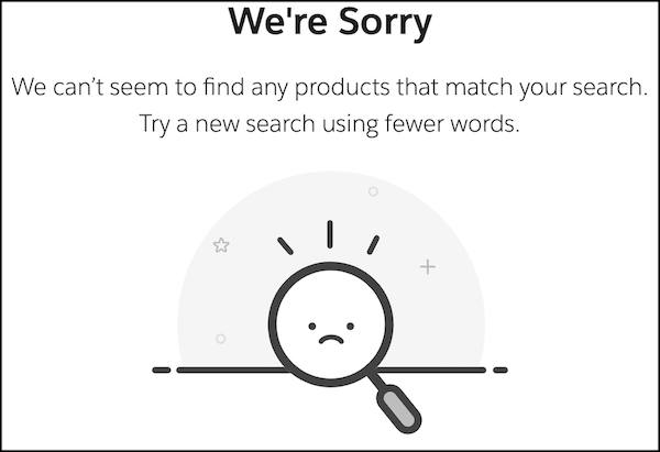 Default no results message.