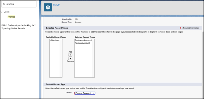 Record types for system admin.