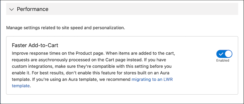 Faster Add-to-Cart feature toggle