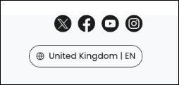 Screenshot of the location menu on the store